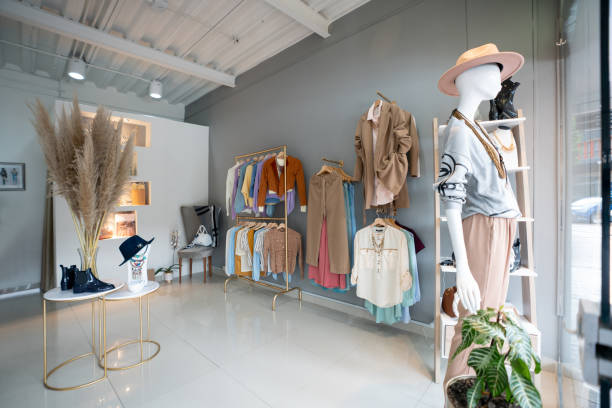 Beautiful clothing store Beautiful clothing store at the shopping mall - small business concepts boutique stock pictures, royalty-free photos & images