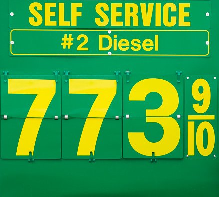 Diesel Price Sign