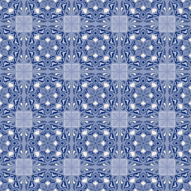 istock Floral Seamless Pattern Background Garden Nature Damask Aboriginal Ornament Art 1412359089