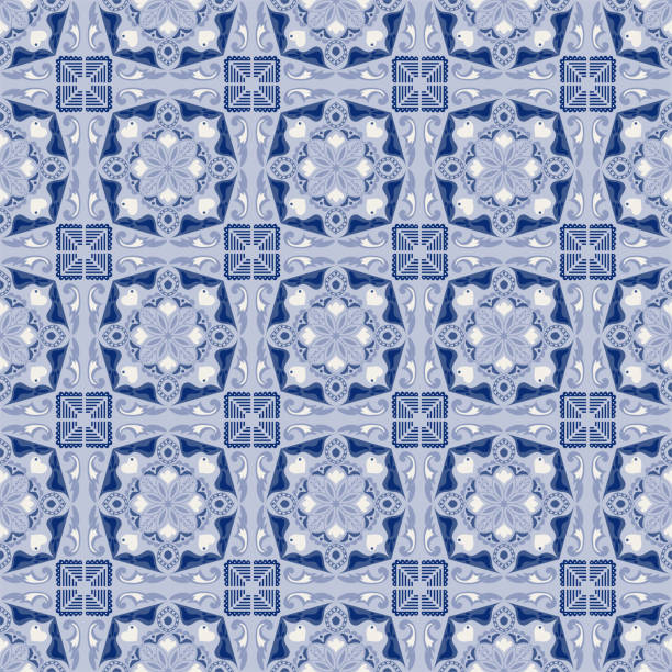 istock Floral Seamless Pattern Background Garden Nature Damask Aboriginal Ornament Art 1412360382