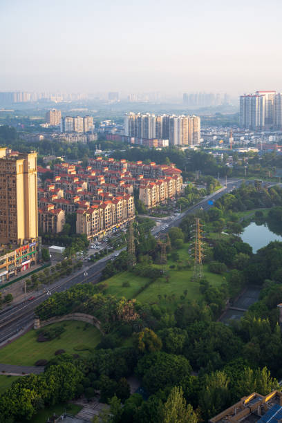 istock Modern city at dusk 1412363911