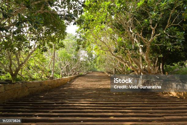 Stairway At Mihintale Buddhhist Temple Stock Photo - Download Image Now - Mihintale, Ancient, Anuradhapura