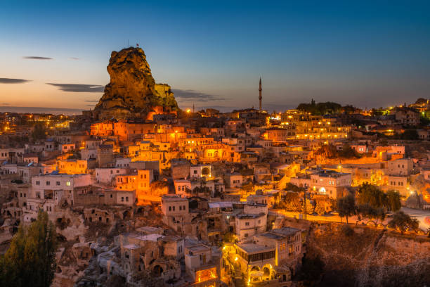 istock Ortahisar natural rock castle and town, Cappadocia, Turkey. 1412376214