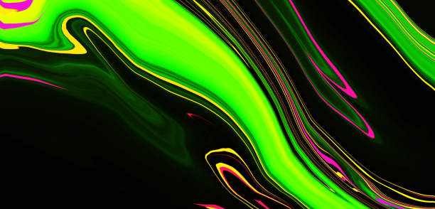 istock Bright fluid black pink and neon green background. Abstract liquid wave. Art trippy digital screen. Fantasy Backdrop. Royal glitter banner. Template. Luxury texture. Creative flyer. Night Fever. Led. 1412385168