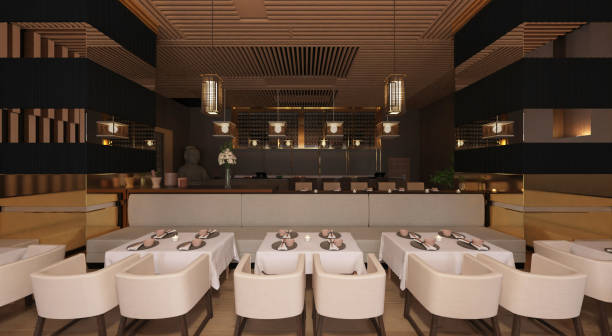 istock Asian restaurant 3d illustration 1412387687