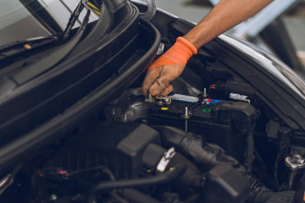 istock Pakistani or Indian Mechanic worker giving maintenance service at garage 1412388317