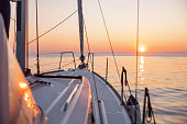 istock Beautiful Sundown During A Boat Trip 1412388581