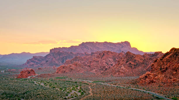 istock Rocky cliff in valley of fire 1412390680