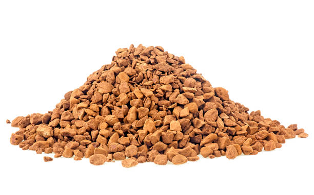 istock Pile of instant coffee grains isolated on a white background. Soluble coffee. 1412393101
