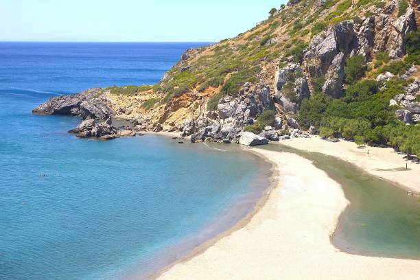 istock Preveli beach and lagoon in Crete, Greece 1412405334