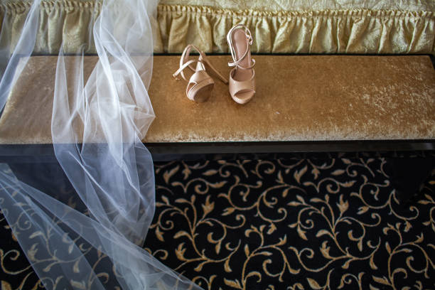 Bride Wedding shoes, natural light