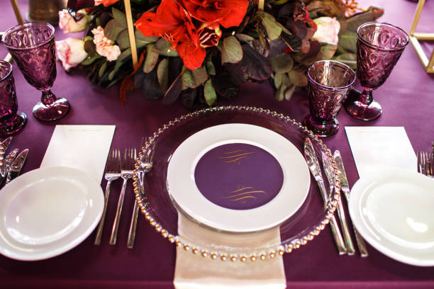 istock Decorated served table for wedding party or other event 1412408530