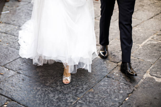 istock Bride and groom on their wedding day 1412408606