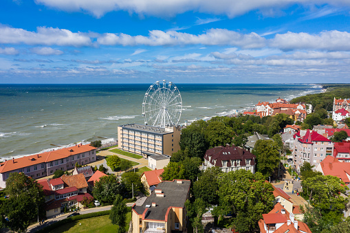 Aerial view of the resort town of Zelenogradsk