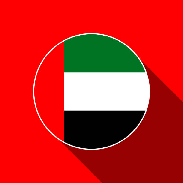 ilustrações, clipart, desenhos animados e ícones de país emirados árabes unidos. bandeira dos emirados árabes unidos. ilustração vetorial. - united arab emirates flag united arab emirates flag interface icons