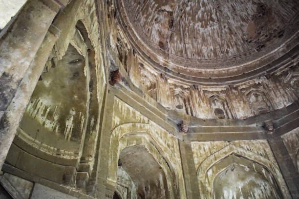 istock Mughal Architecture inside Lodhi Gardens, Delhi, India, Beautiful Architecture Inside the The Three-domed mosque in Lodhi Garden is said to be the Friday mosque for Friday prayer, Lodhi Garden Tomb 1412415185