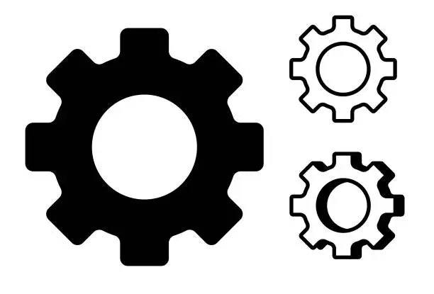 Vector illustration of system icon solid and outline