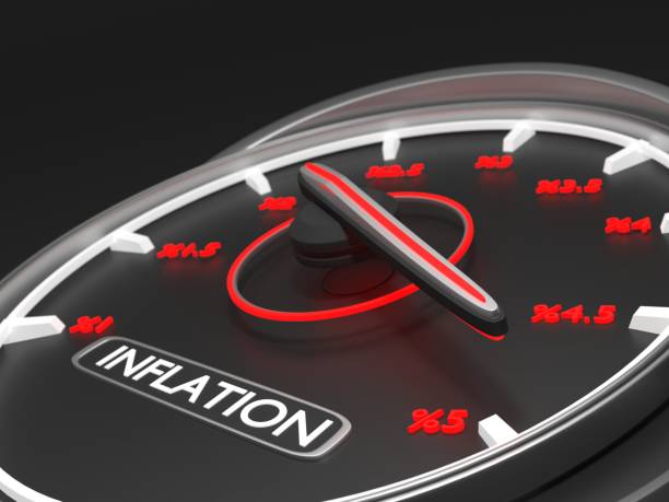 istock Inflation Text on a Modern Car Speedometer Countdown Concept 1412415248