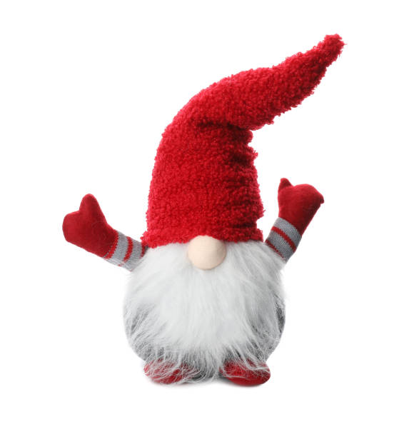 istock Funny Christmas gnome isolated on white. Festive decor 1412415688
