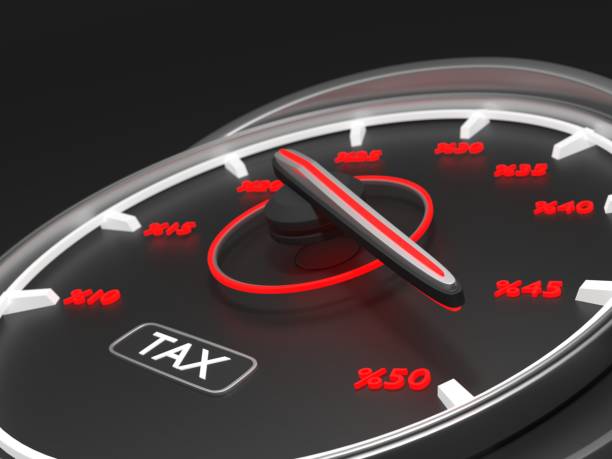istock Tax Text on a Modern Car Speedometer Countdown Concept 1412415836
