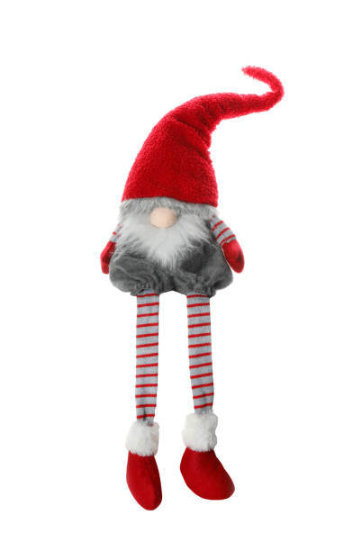 istock Funny Christmas gnome isolated on white. Festive decor 1412418564
