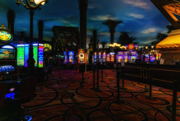 Slot machines in Las Vegas stock photo