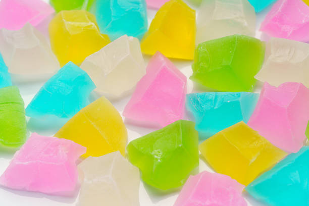 istock Japanese traditional confectionery 'Kohakutou' (Sugar coated Agar jelly) 1412424614