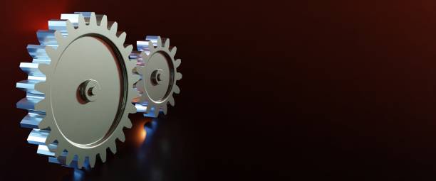 istock Metal Cogwheels or Gears in the dark 1412424876