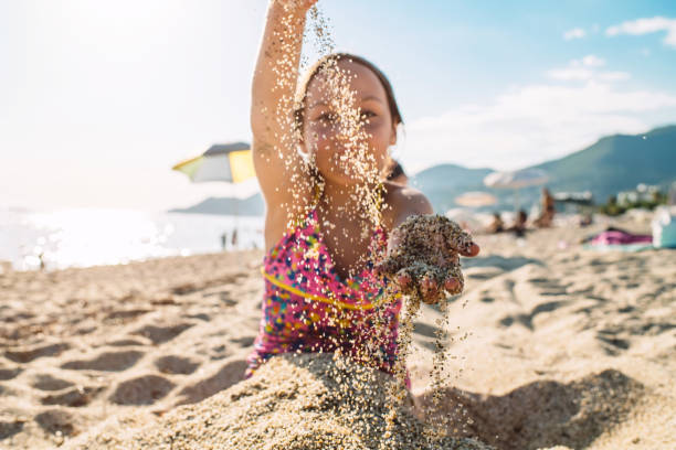 Child enjoying beach holidays