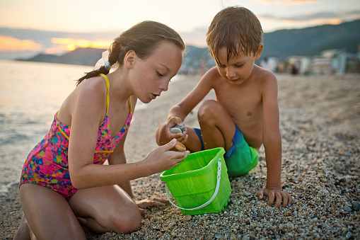 Children enjoying summer vacations