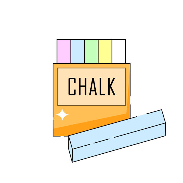 チョークブルー - blackboard writing chalk teacher点のイラスト素材／クリップアート素材／マンガ素材／アイコン素材
