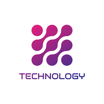 modern square tech vector logo design