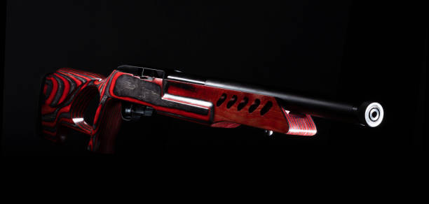 istock Semi automatic rimfire rifle with thumbhole stock 1412438894