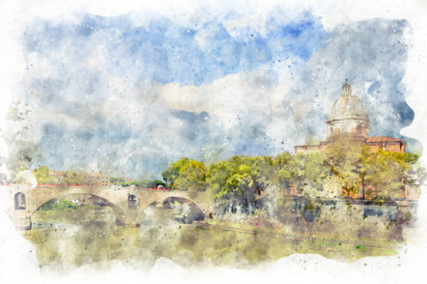 istock View of the bridge across Tuber in Rome city 1412439924