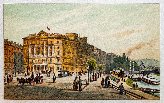 Illustration of Hotel Metropole in Vienna, Austria