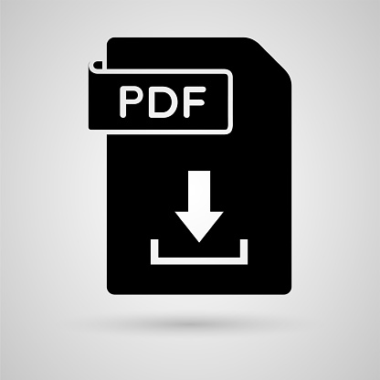 PDF file download folder icon. Vector illustration in HD very easy to make edits.