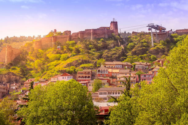 istock Cable car and Narikala in Tbilisi, Georgia 1412442993