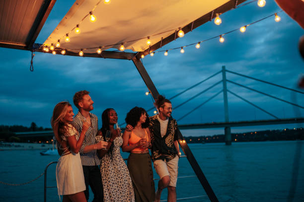 istock Summer party on boat 1412444508