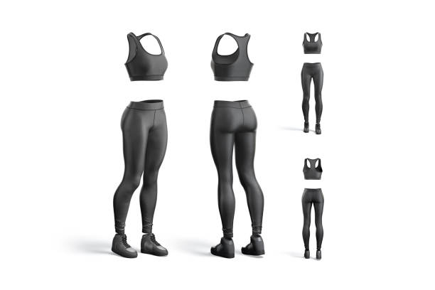 istock Blank black women sport uniform mock up, different views 1412449242