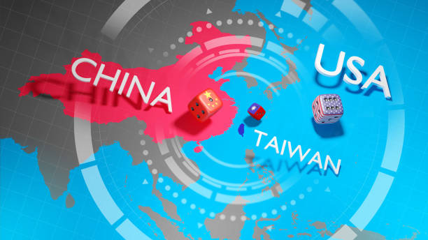 Conflict between China and Taiwan. China–Taiwan relations. stock photo