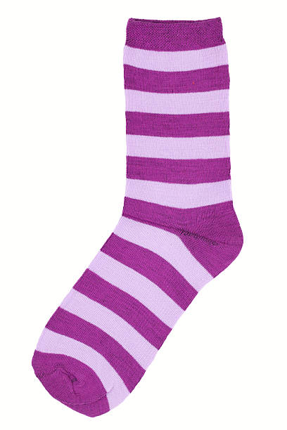 istock The striped purple socks 141245284