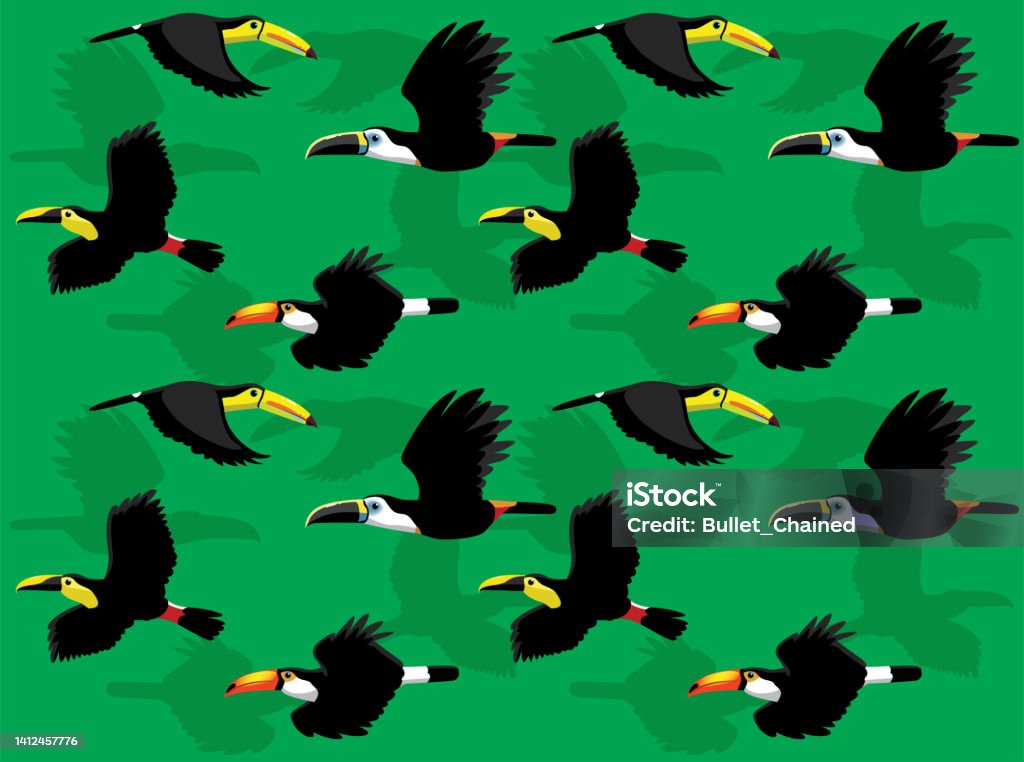 Ilustración de Pájaro Tucán Volando Varios Fondos De Pantalla Sin Costuras  y más Vectores Libres de Derechos de Región del Amazonas - iStock