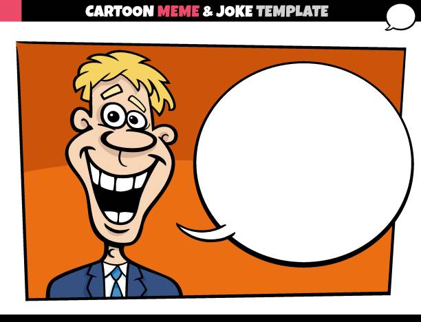 Cartoon Meme Template With Speech Bubble And Comic Guy Stock Illustration -  Download Image Now - iStock