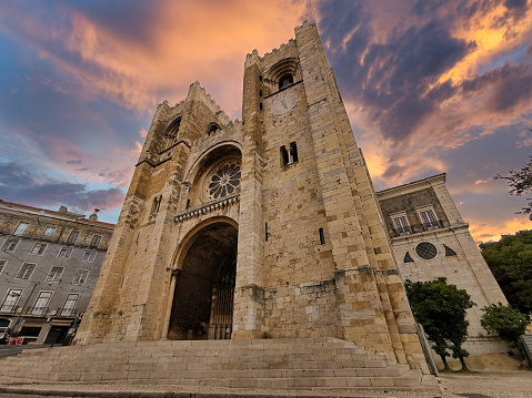 Lisbon Cathedral in the evening