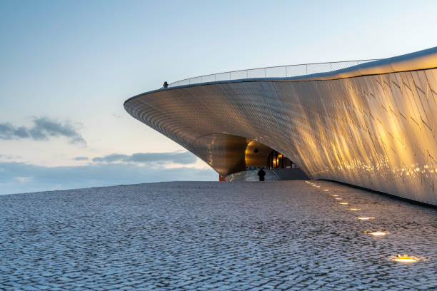 maat, 벨렘의 건축 및 기술 박물관, 리스본, 포르투갈 - editorial lisbon province lisbon portugal portugal 뉴스 사진 이미지