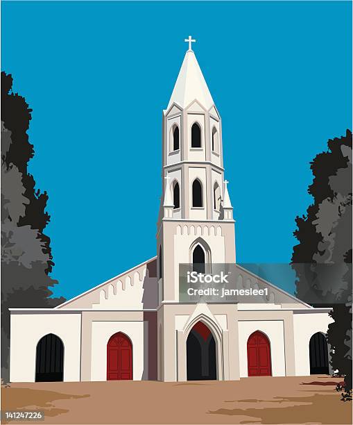 South American Katholische Kirche Vektor Stock Vektor Art und mehr Bilder von Kirchturmspitze - Kirchturmspitze, Architektur, Bauwerk