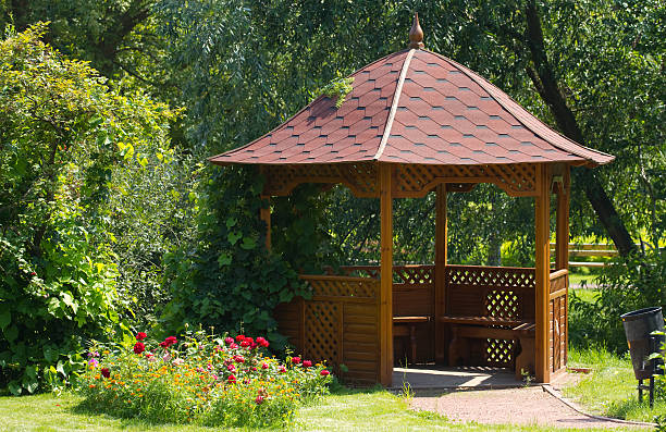 istock Beautiful wooden summerhouse 141247310
