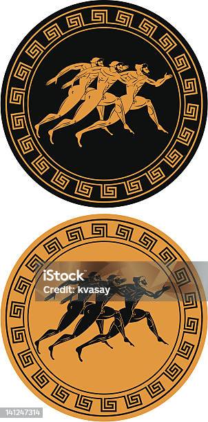 Starożytny Sportowców - Stockowe grafiki wektorowe i więcej obrazów Starożytny grecki - Starożytny grecki, Grecja, Kultura grecka