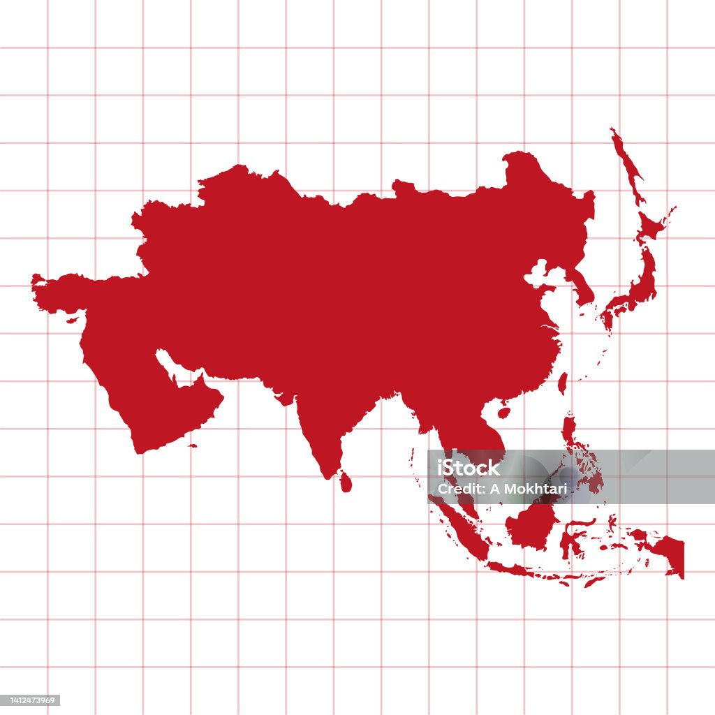 Asian Map Easy Asia Map Stock Illustration - Download Image Now - Association of ...