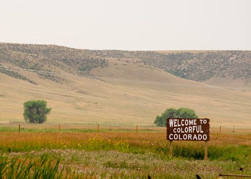 A welcome sign greets visitors to Colorful Colorado